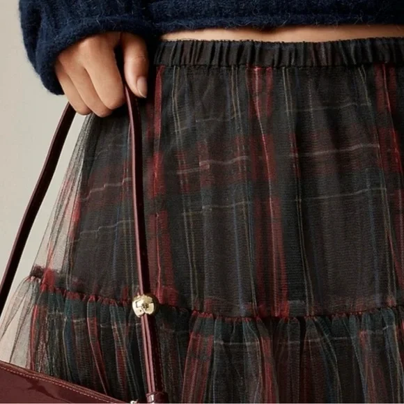 J. Crew Plaid Maxi Skirt NWT - Picture 3 of 3